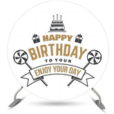 Schwarz Kuchen Süßigkeiten Geschenk Einfach Runden Geburtstag Hintergrund